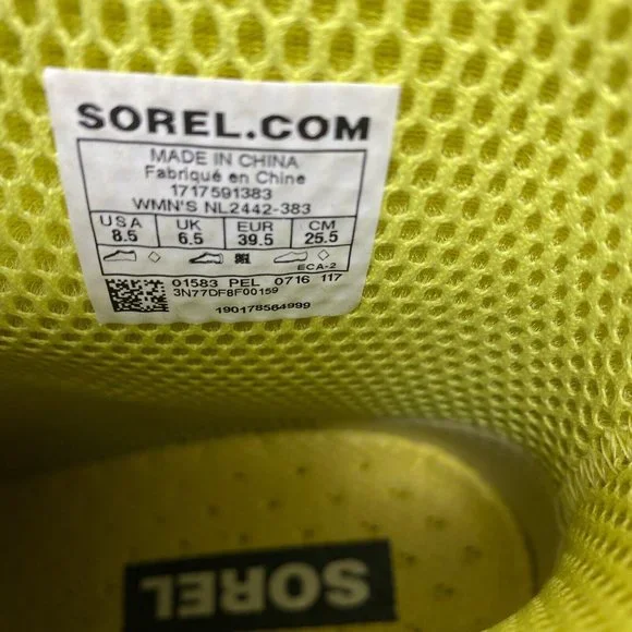 Sorel Womens Joan 1717591383 Green Rubber Wedge Lace Up Rain Boots Size 8.5 - Picture 5 of 5